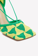 Bottega Veneta Stretch 90 Wavy Crochet Pumps 42145332265141 690513.V1MM1 4852 KIWI PARAKEET