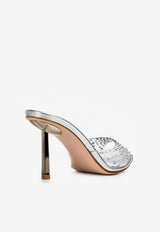 Le Silla Nicole 80 Studded PVC Mules Silver 2314U080G3PPWAS 921