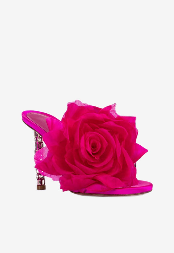 Le Silla Rose 110 Satin Sandals Pink 2466Z100G8PPSAT 533