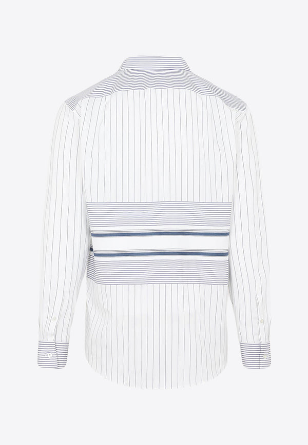 Logo-Embroidered Stripe Shirt