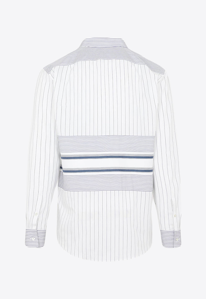 Logo-Embroidered Stripe Shirt