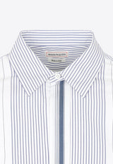 Logo-Embroidered Stripe Shirt