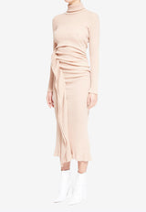 MM6 Maison Margiela Fitted Midi Dress Nude MM6 Maison Margiela-608