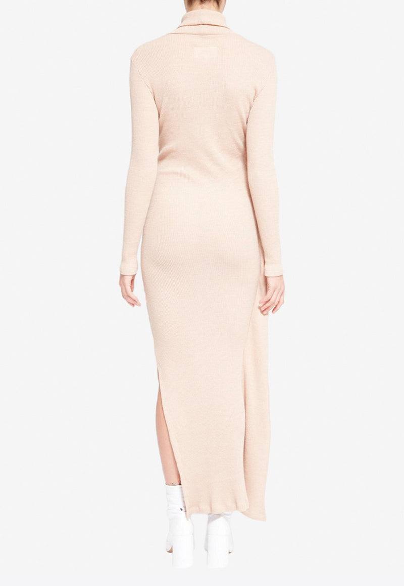 MM6 Maison Margiela Fitted Midi Dress Nude MM6 Maison Margiela-608