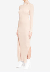 MM6 Maison Margiela Fitted Midi Dress Nude MM6 Maison Margiela-608