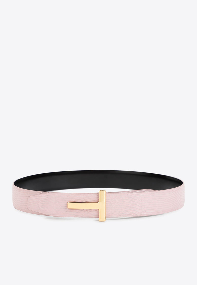 T-Logo Leather Belt