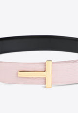 T-Logo Leather Belt