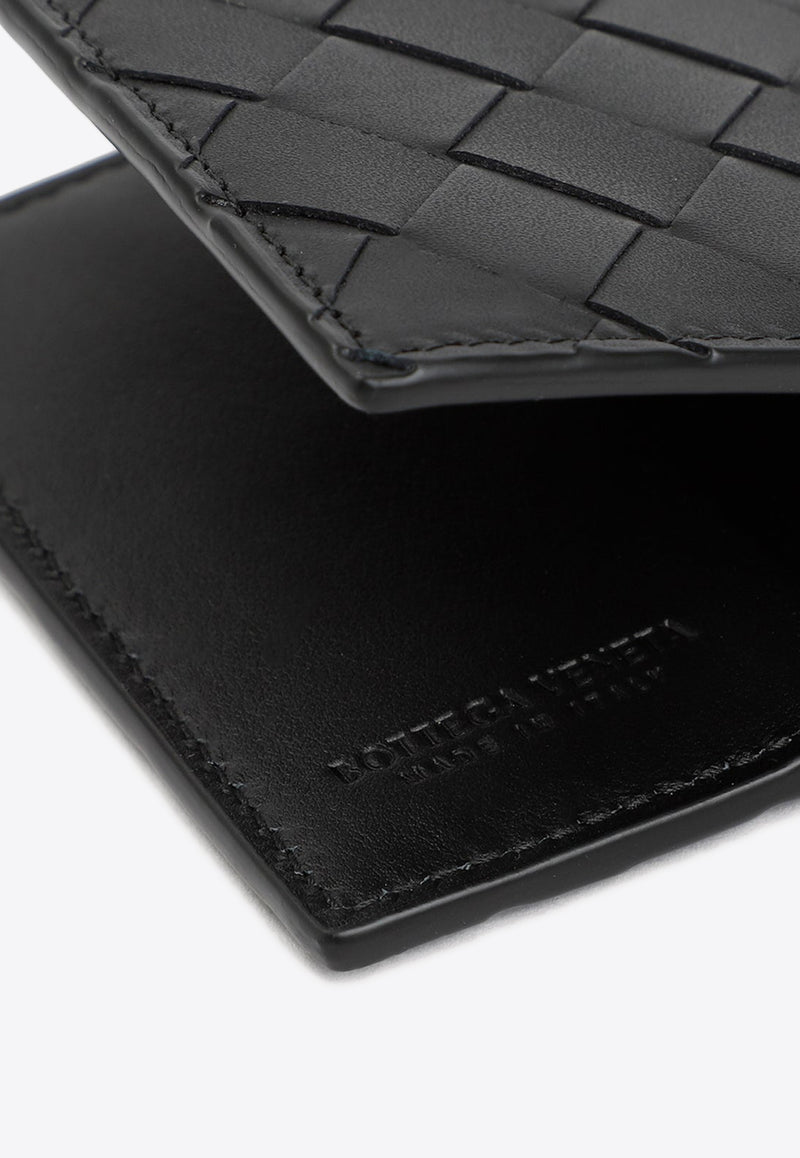 Intrecciato Slim Leather Bi-Fold Wallet