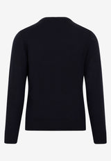 Brioni Crewneck Wool Sweater 42408503378101 UMQ90L.OZK82 4000 MIDNIGHT BLUE