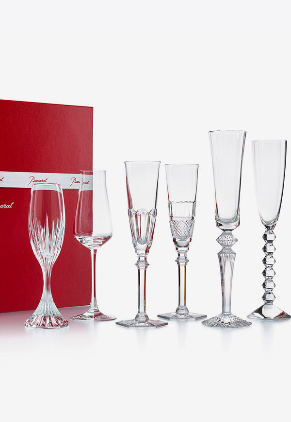 Baccarat Champagne Glasses Bubble Box  Gift Set of 6 Transparent 2811434