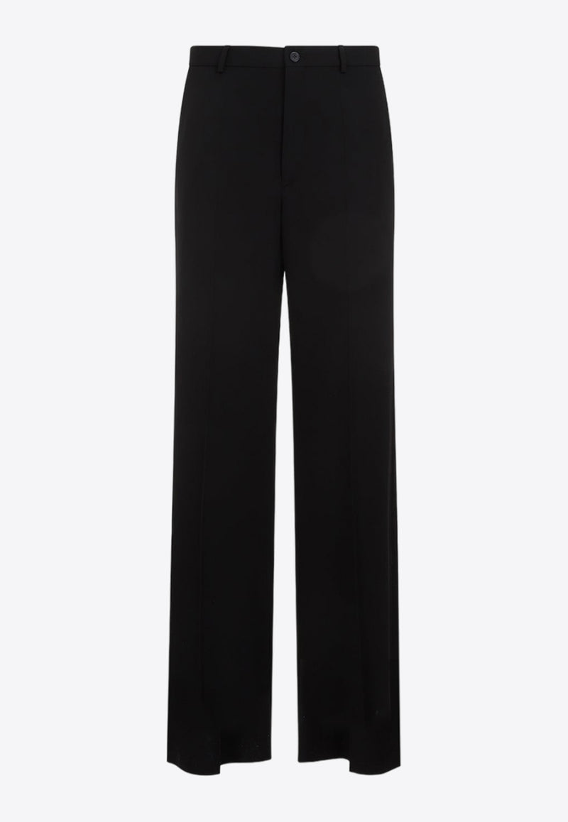 Straight-Leg Wool Pants