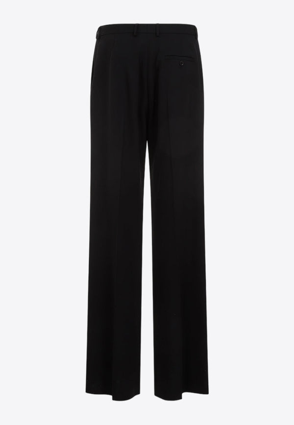 Straight-Leg Wool Pants