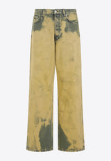 Straight-Leg Vintage-Effect Pants