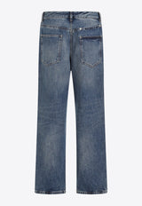 Logo-Plaque Straight-Leg Jeans