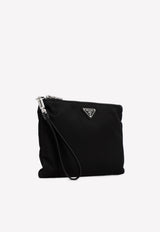 Triangle Logo Plaque Pouch Bag