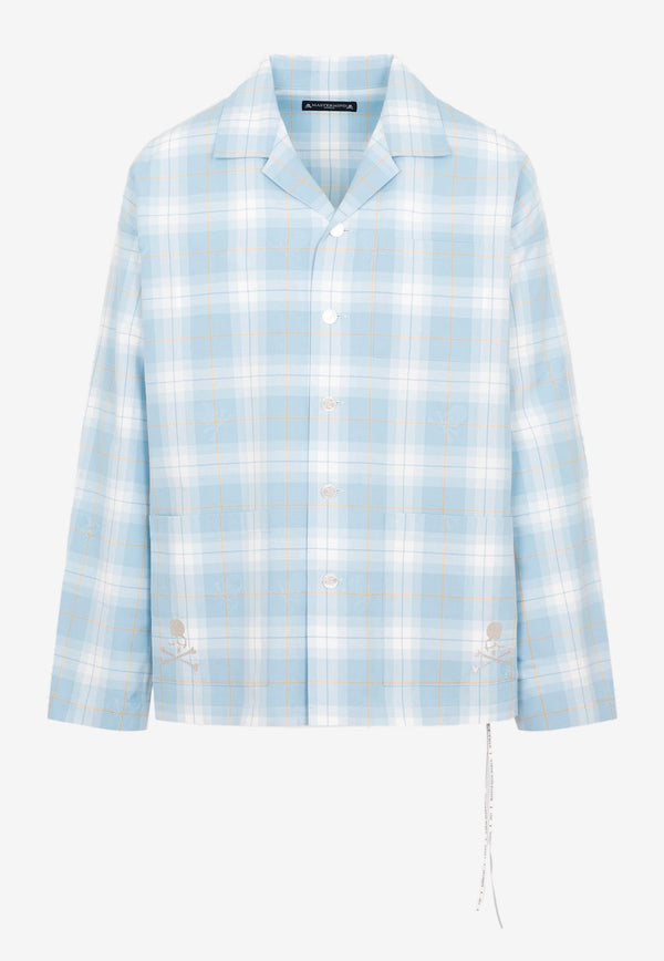 Open Collar Plaid Shirt