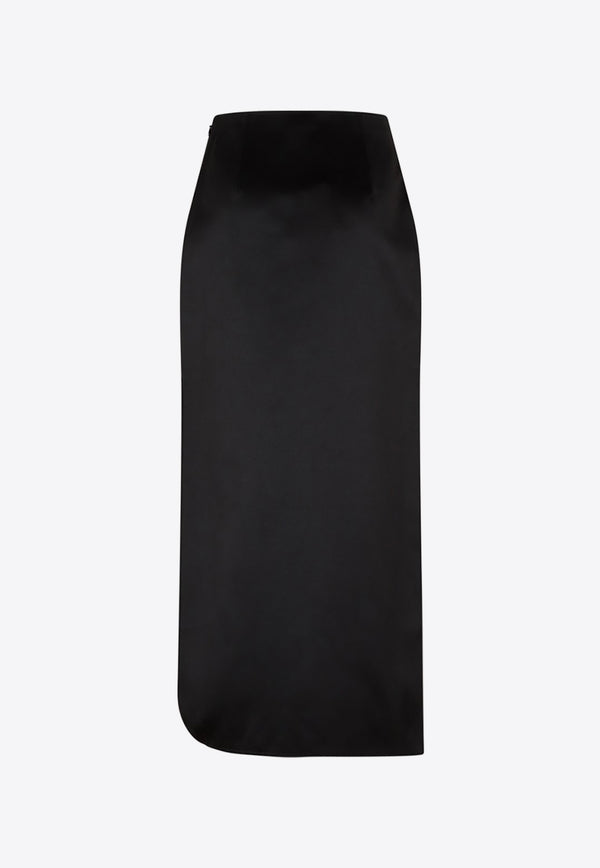 Wick Asymmetric Midi Skirt