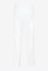 Dior Homme Ankle Slit Detail Cotton Pants 41389972750517 213C133A4451 030 IVORY