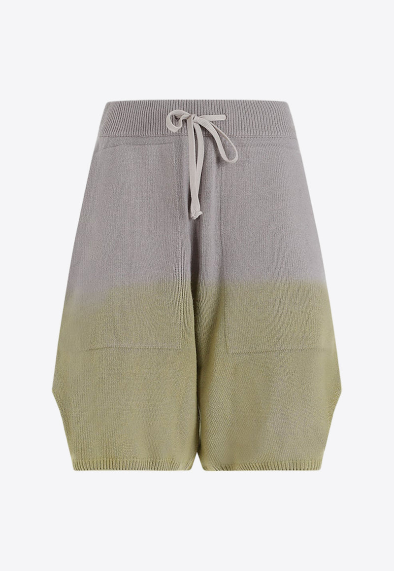 Logo-Patch Degrade-Effect Shorts in Cashmere