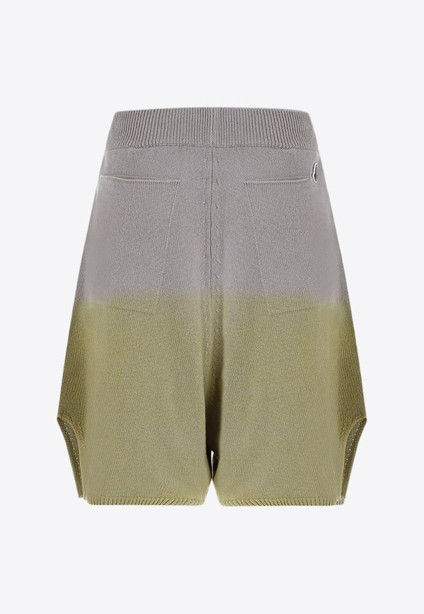 Logo-Patch Degrade-Effect Shorts in Cashmere