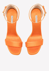 Emilio Pucci 90 Ankle Strap Satin Pumps Orange 2ECE40 2EX02 326