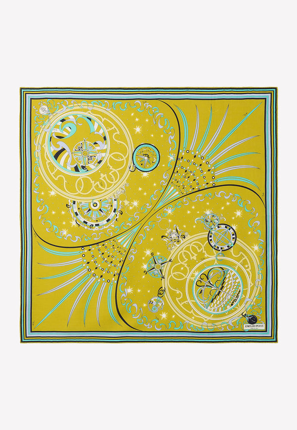 Emilio Pucci Esperidi Print Carré Scarf Yellow 2EGB06 2EC13 1