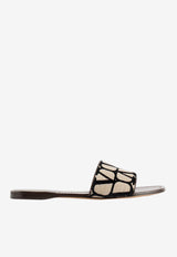 Valentino VLogo Flat Sandals Beige 2W0S0GS4WIC 6ZN