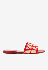 Valentino VLogo Flat Sandals Red 2W0S0GS4WIC J4A