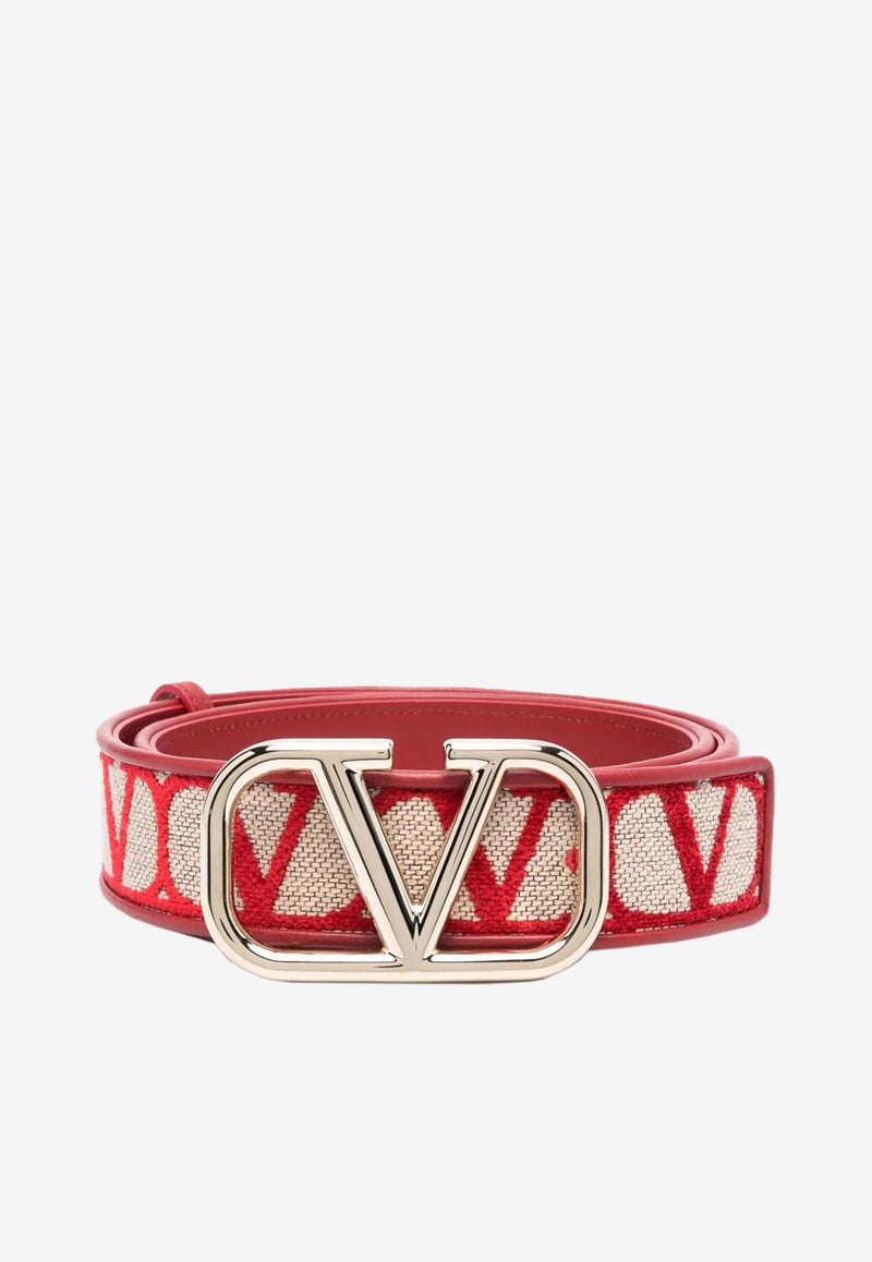 Valentino Toile Iconographe Belt Red 2W0T0SE0WMC J4A