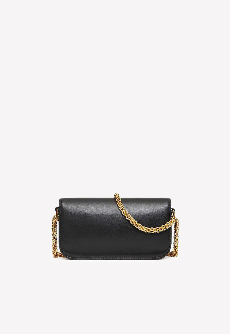 Valentino Small Locò VLogo Shoulder Bag in Calf Leather Black 2W2B0K53ZXL 0NO