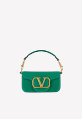 Valentino Small Locò VLogo Shoulder Bag in Calf Leather Green 2W2B0K53ZXL 7PA