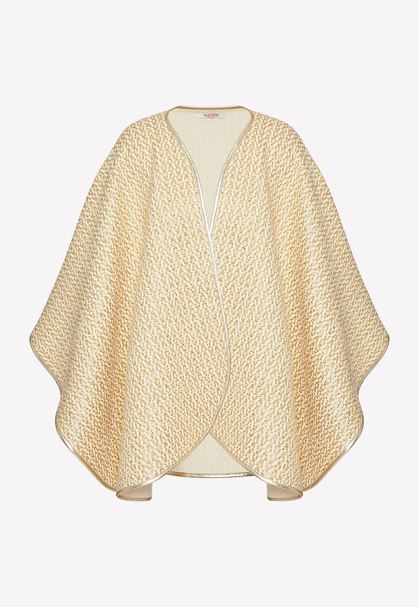 Valentino Optical VLogo Lurex Poncho Gold 2W2EA018XQR O06