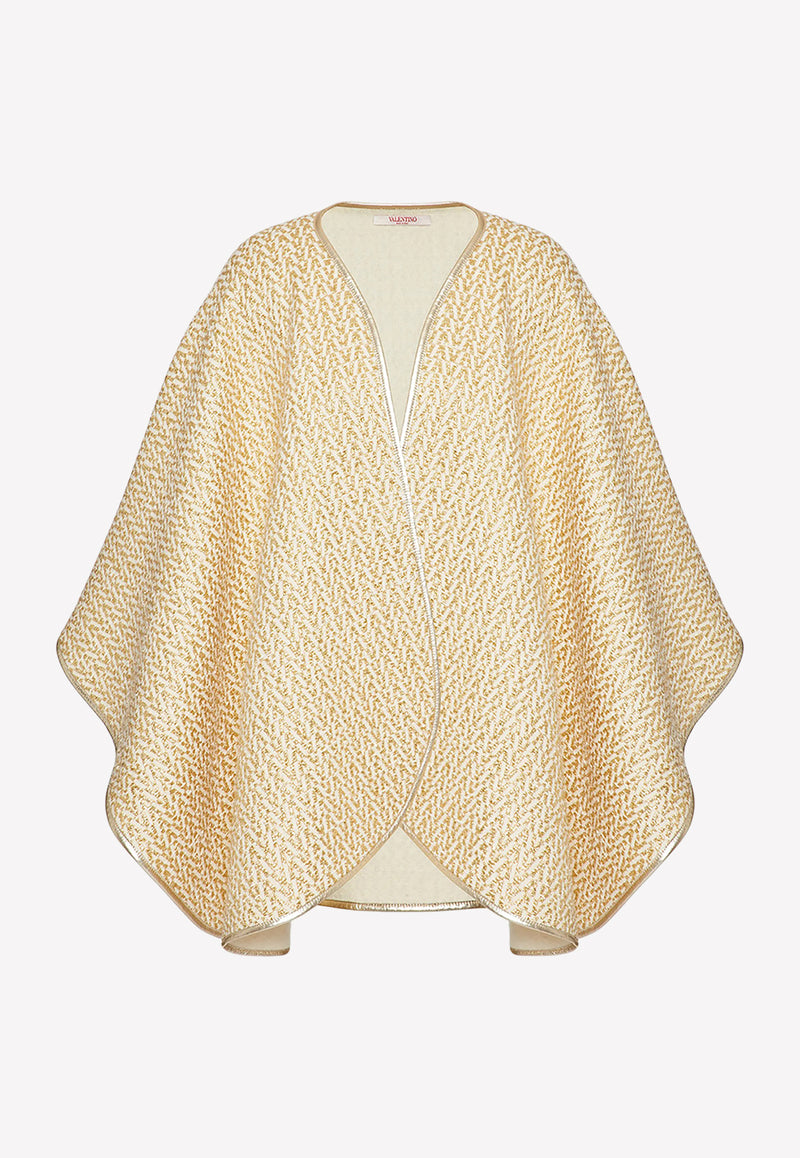 Valentino Optical VLogo Lurex Poncho Gold 2W2EA018XQR O06