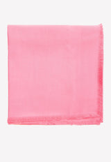 Valentino Signature VLogo Jacquard Shawl in Silk Pink 2W2EB104GPD 03W