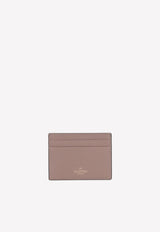 Valentino Rockstud Cardholder in Grained Leather Almond 2W2P0486VSH P45