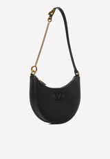 Valentino Mini VLogo Hobo Bag in Grained Leather Black 2W2P0W19RQR 0NO