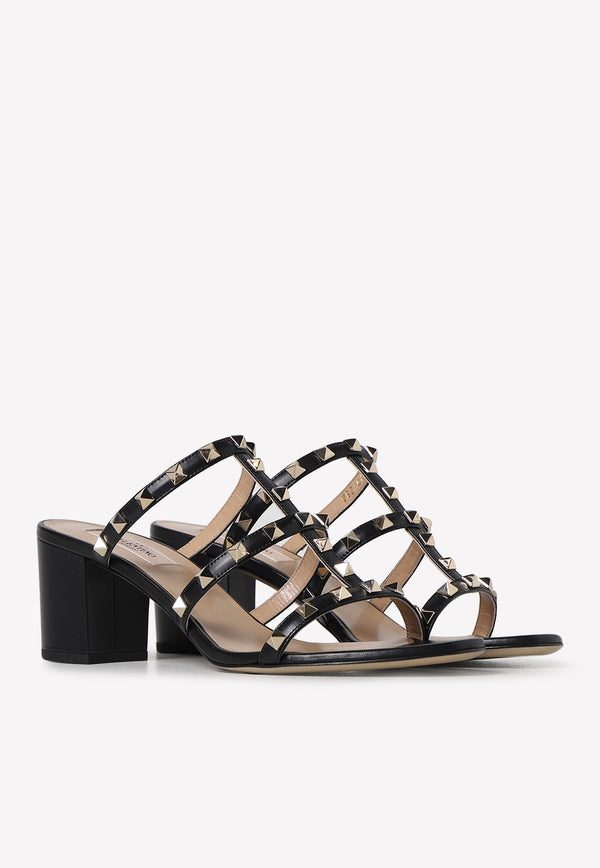 Valentino 65 Rockstud Leather Mules 2W2S0C47VOD 0NO Black