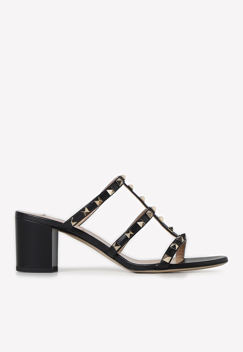 Valentino 65 Rockstud Leather Mules 2W2S0C47VOD 0NO Black