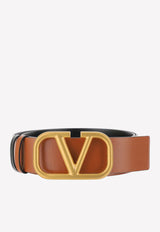 Valentino Vlogo Reversible Leather Belt 2W2T0S11ZFR 11J Camel