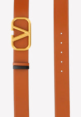 Valentino Vlogo Reversible Leather Belt 2W2T0S11ZFR 11J Camel