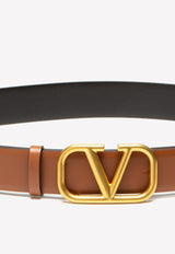 Valentino Vlogo Reversible Leather Belt 2W2T0T15ZFR 11J Brown