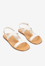 Strappy Leather Flat Sandals