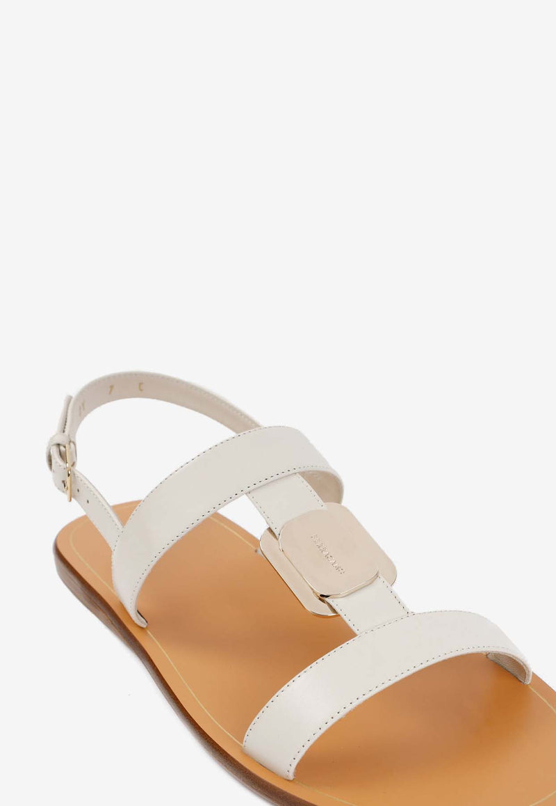 Strappy Leather Flat Sandals