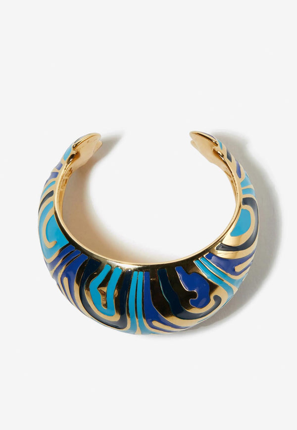 Emilio Pucci Marmo Cuff Bracelet 3EAB38 3E922 A16 Blue