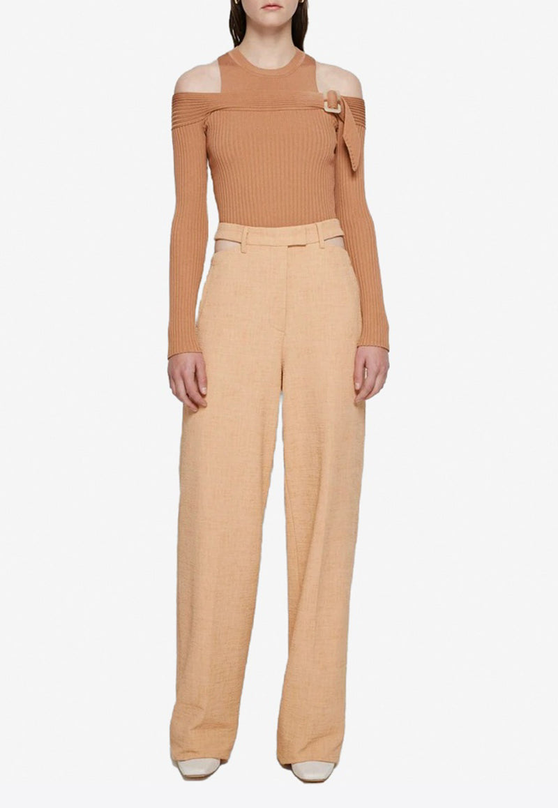 Jonathan Simkhai Mandy Cut-Out Pullover Camel Jonathan Simkhai-565