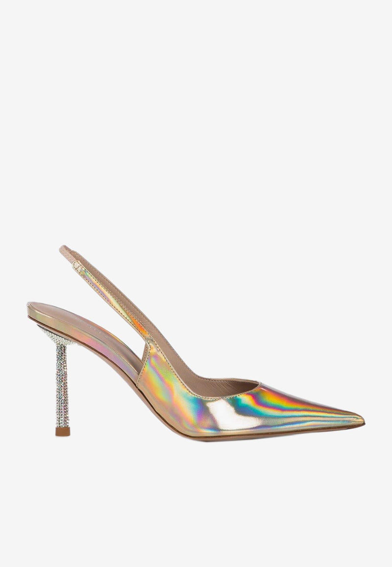 Le Silla 80 Iridescent Slingback Pumps Metallic 4228Z080G8PPSHI 986