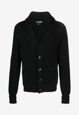 Tom Ford Ribbed Knit Cashmere Cardigan Black KLL003-YMK012S23 LB999