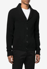 Tom Ford Ribbed Knit Cashmere Cardigan Black KLL003-YMK012S23 LB999