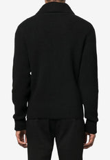 Tom Ford Ribbed Knit Cashmere Cardigan Black KLL003-YMK012S23 LB999