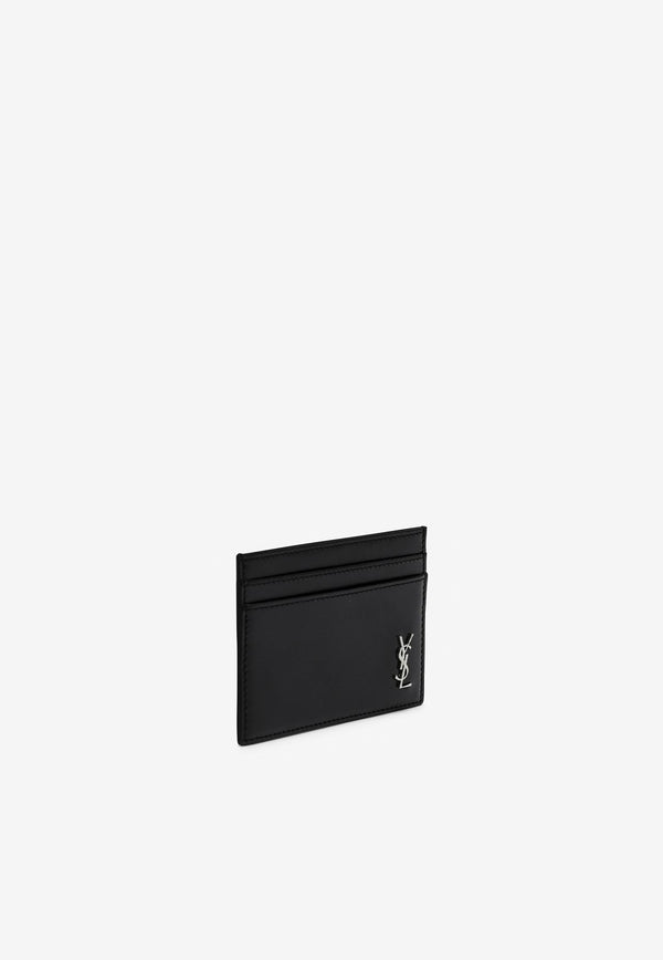 Saint Laurent Logo Leather Cardholder 6076031JB0E/L_YSL-1000 Black